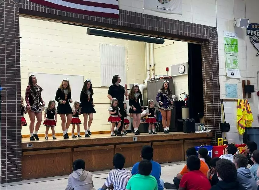 Trinity Irish Dancers perform for North School students and staff.