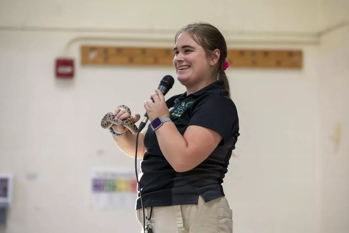 The Cosley Zoo representative was excited to share facts about a few of her favorite animals. 