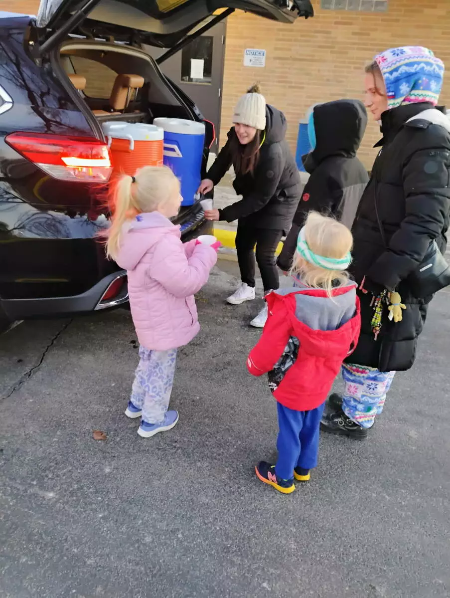 The hot cocoa was a hit on this cold evening