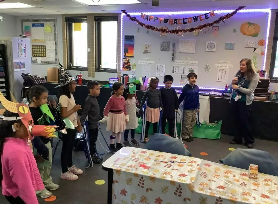 Mrs. Story's students perform "Room on a Broom."