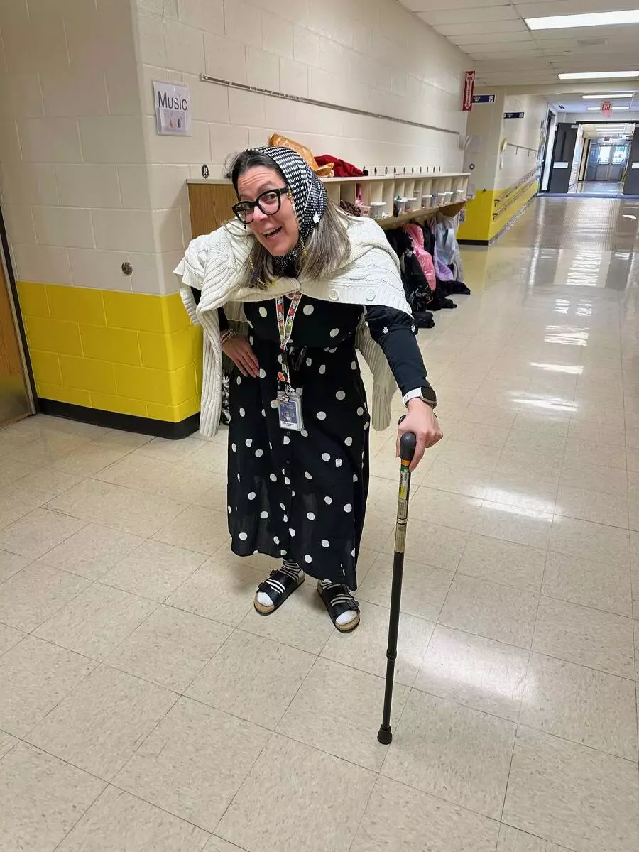 Mrs. G celebrates 100th Day in style. 
