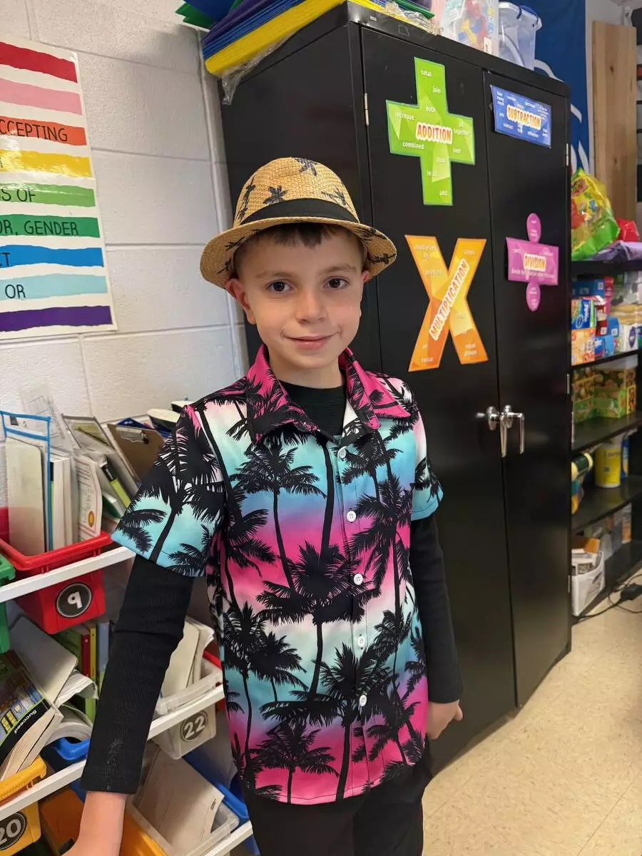 This fifth grader is ready for the beach!